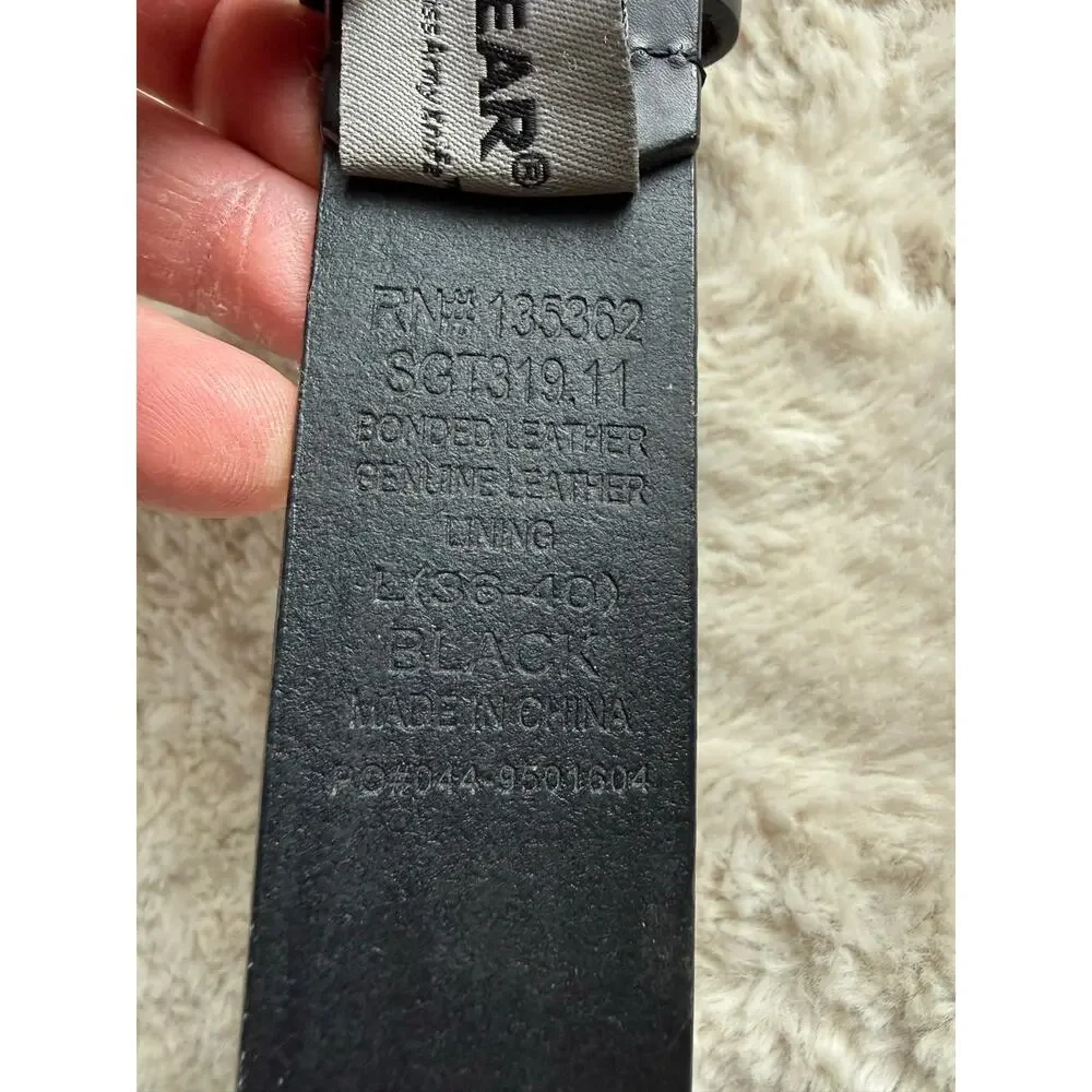 Swiss Gear Black Leather Belt Size Large 36-40